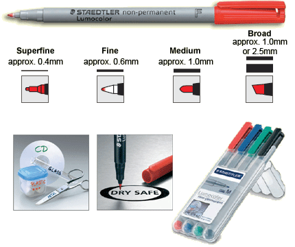 Staedtler Lumocolor Non-Permanent Medium Marker Black