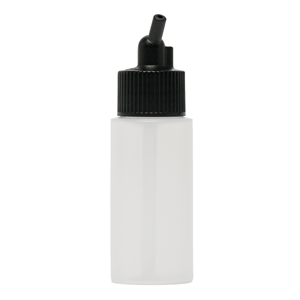 Iwata Big Mouth Airbrush Bottle 1 oz / 30 ml Cylinder With 20 mm Adaptor Cap