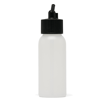 Iwata Big Mouth Airbrush Bottle 2 oz / 60 ml Cylinder With 24 mm Adaptor Cap