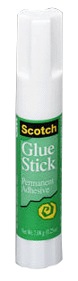 Scotch(R) Permanent Adhesive Glue Stick - Color White - Size .25 oz