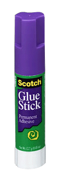 Scotch(R) Permanent Adhesive Glue Stick - Color White - Size .45 oz
