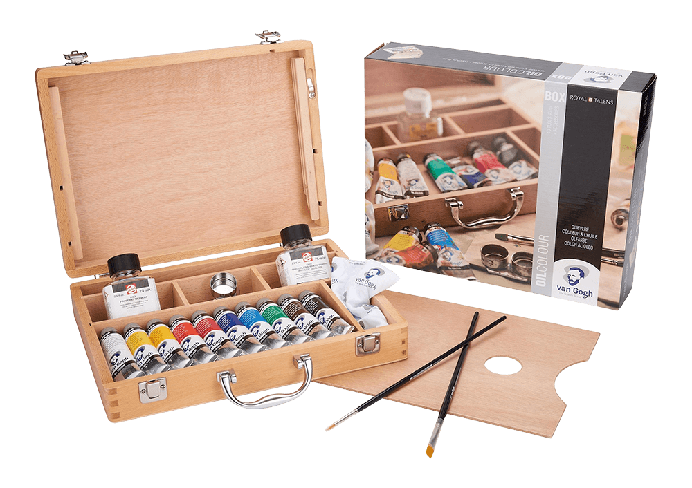 Art Paint Set with Wooden Easel Box, 24 Colors Acrylic Paints, 8 Paint  Brushes, 6 Canvas Panel etc. Creative Paining Supplies kit for Kids,  Student