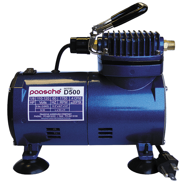 Paasche D500 Air Compressor - 1/10HP, 115 Volt