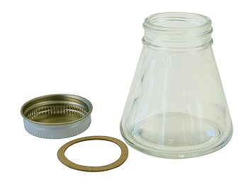 Paasche Plain Jar, Cover & Gasket - Size 3 oz.