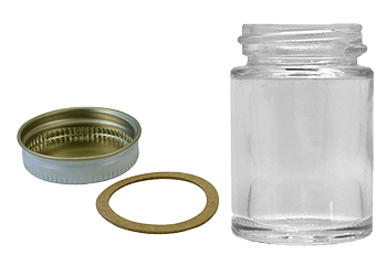 Paasche Plain Jar, Cover & Gasket - Size 1 oz.