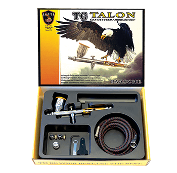 Paasche Talon Airbrush with All Three Heads and Fan Aircap