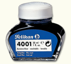 Pelican 4001 Fountain Ink - Color Royal Blue - Size 62.5ml (2 oz.)