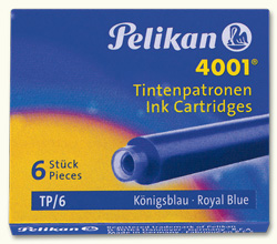 Pelikan TP/6 Ink Cartridge, Pack of 6 - Color Brilliant Red - Size Short Cartridge