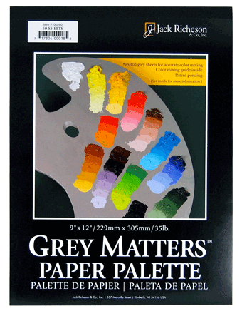 Jack Richeson Grey Matters Paper Palette - Size  9 x 12