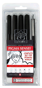 Sakura Pigma Sensei Manga Drawing Kit of 6