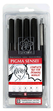 Sakura Pigma Sensei Manga Drawing Kit of 6