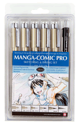 Sakura Manga-Comic Pro Sketching & Inking Kit of 6