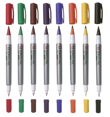 Sakura Identi-Pen Double-Ended Permanent Pen - Color Black - Size Fine/Extra-Fine