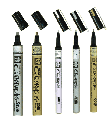 Sakura Pen Touch Calligraphy Marker - Color Gold - Size Fine (1.8 mm)