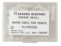 Sakura Electic Eraser Refills/Box of 70 - Color White