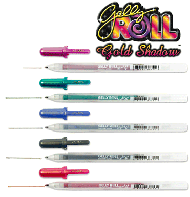 Sakura 58760 Gelly Roll Gold Shadow Pens 5/Pkg