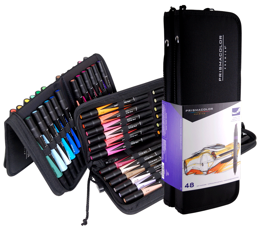 Prismacolor Premier Dual-Ended Art Marker Set - Set of 48 with