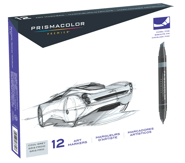 Prismacolor Art Marker Set of 12 - Color Cool Greys