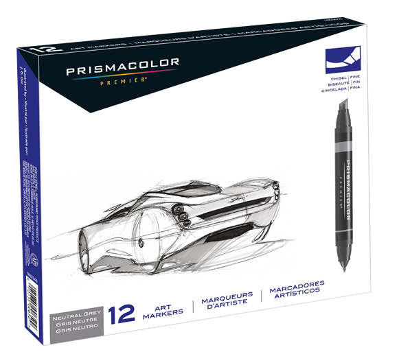 Prismacolor Art Marker Set of 12 - Color Neutral Grey