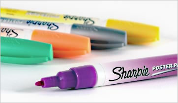 SHARPIE 36671 Water-Based Poster Paint Marker, Assorted Colors, 5-Pack