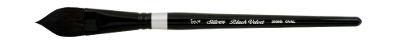 Silver Brush Black Velvet, Short Handle, Oval Wash Brush - Size 3/4
