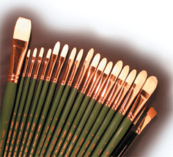 Silver Brush Everett Raymond Kinstler Brush Set of 20 - Portrait - Long Handles