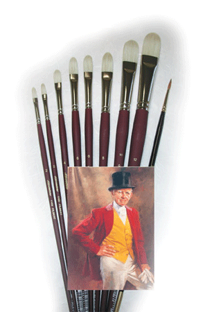 Silver Brush John Howard Sanden Portrait Brush Set of 9 - Beginner - Long Handles