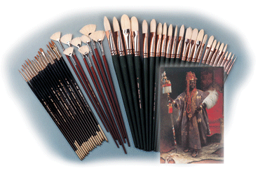Silver Brush John Howard Sanden Portrait Brush Set of 47 - Professional - Long Handles