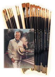 Silver Brush John Howard Sanden Red Sable Brush Set of 19 - Atelier - Long Handles