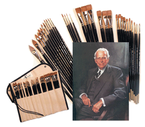 Silver Brush John Howard Sanden Red Sable Brush Set of 32 - Master - Long Handles