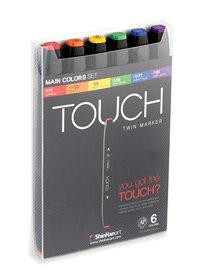 ShinHan Touch Twin Marker Set of 6 Main Colors