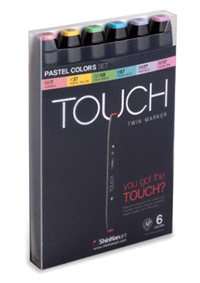 ShinHan Touch Twin Marker Set of 6 Pastels