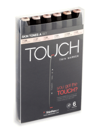 ShinHan Touch Twin Marker Set of 6 Skin Tones
