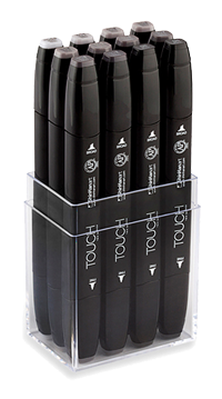 ShinHan Touch Twin Marker Set of 12 Warm Greys