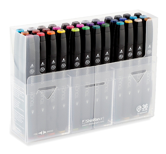 ShinHan TOUCH TWIN 36 BRUSH MARKER SET