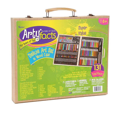 Art Supplies 131 Piece Deluxe Art Set With Wood Case, Art Pencils and  Pastels Coloring for Drawing or Painting, Beginner Gift Art Supplies 