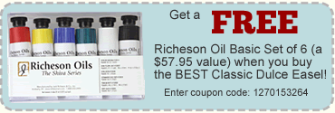 FREE Richeson Oil Basic Set of 6 with the purchase of the BEST Classic Dulce Easel