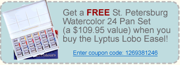 FREE St Petersburg Watercolor Set with the purchase of the Lyptus Lobo Easel