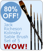 Richeson Kolinsky Sable Set of 5 - 80% Off!