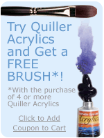 Free Brush with the Purchase of 4 Quiller Acrylics
