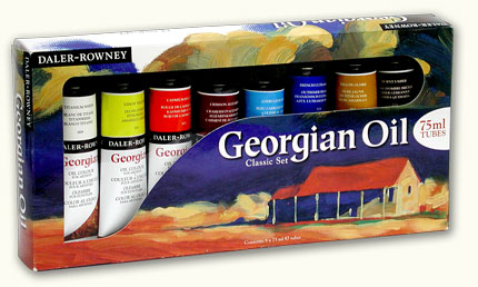 Daler Rowney Georgian Set Colori A Olio Watermixable 6x20ml - Pittura Ad Olio Senza Solventi Per Artisti E Studenti