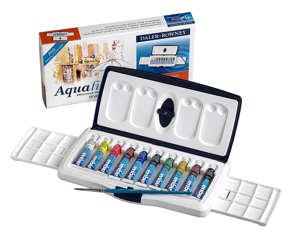 Daler-Rowney Aquafine Watercolor 10 Tube Slider Set