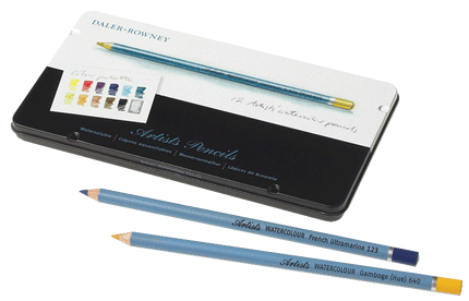 Daler-Rowney Watercolor Pencil Tin of 12