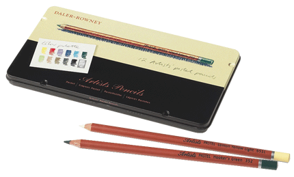 Daler-Rowney Pastel Pencil Tin of 12