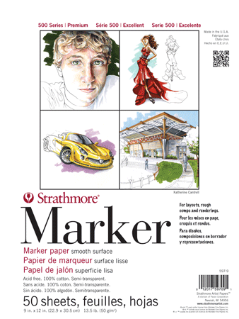 Strathmore 500 Series Marker Paper, 50 Sheets - Size 11 x 14