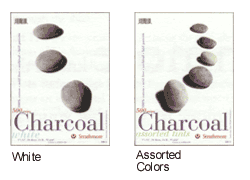 Strathmore Charcoal Pad, 64lb, Rag, 24 Sheets, Spiral - Color Bright White - Size 9 x 12