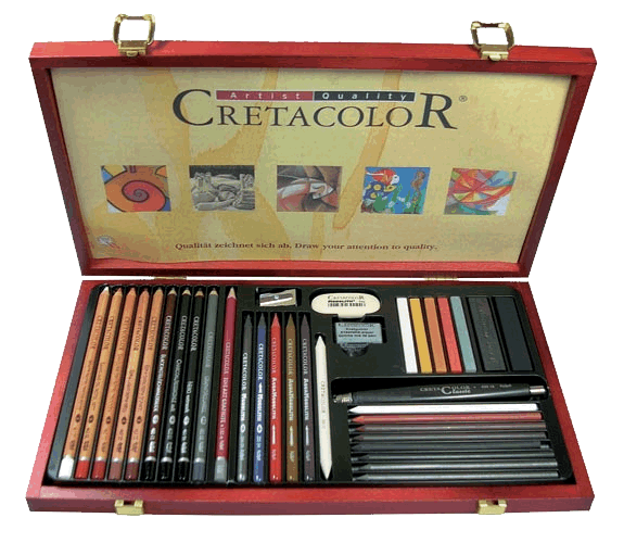 Cretacolor Ultimo Art Set of  36 - Wood Box