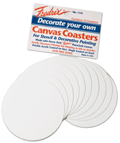 Fredrix Canvas Round Coasters (6/Pk) - Size 4.25 Diameter