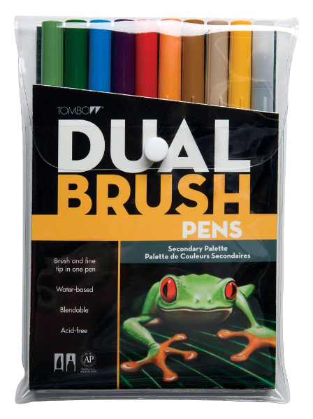 Tombow Dual Brush Pen Secondary Set of 10