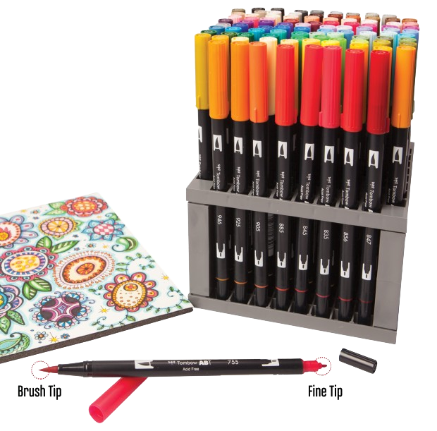 Tombow Dual Brush Markers 10/Pkg-Bright